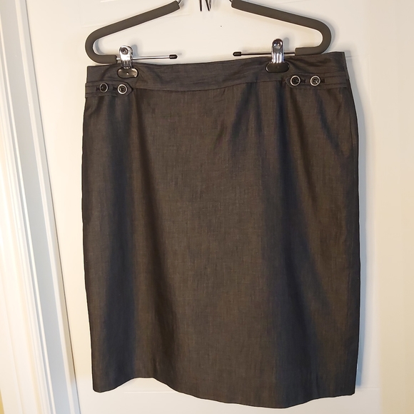 Pencil dark gray size 12 skirt - Picture 1 of 8